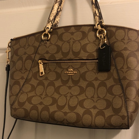 Coach Brown and Tan Signature Crossbody Bag - Picture 3 of 8